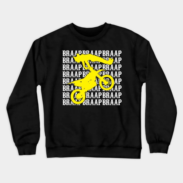 Motocross Bike Motorcycle Braap Sound Crewneck Sweatshirt by Little Treasures